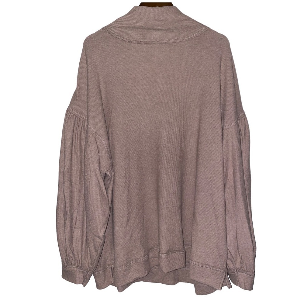 Free People By We the Free Winnie Oversized Open Back Top Soft Rib Knit L NEW